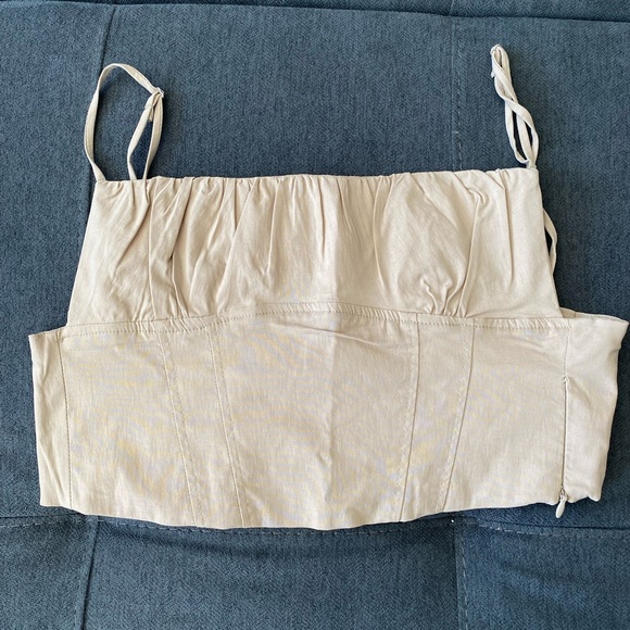 Zara stretchy cropped corset top NEW - Picture 2 of 4